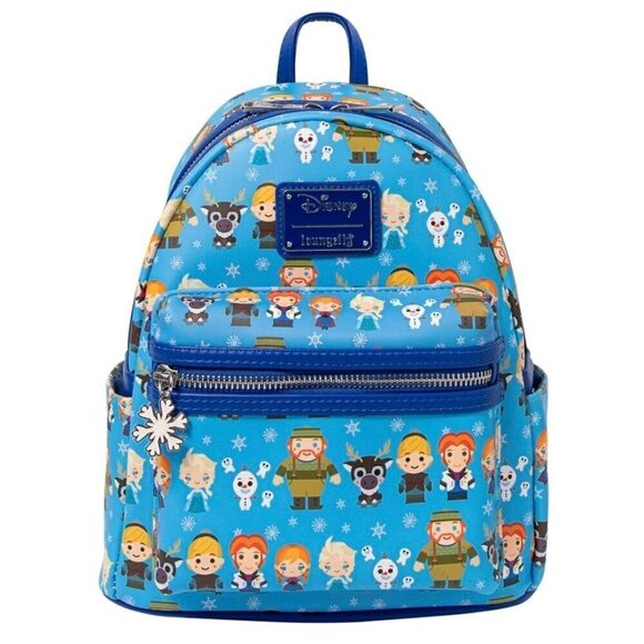 NWT RARE Disney Loungefly Frozen Characters Mini Bag Backpack - Picture 1 of 12
